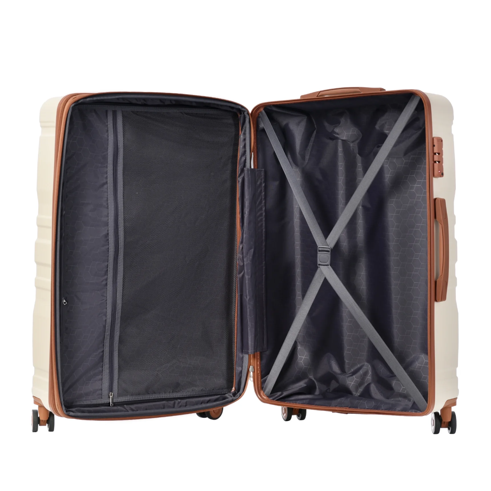 Luggage Suitcase 3 Piece Sets, New Model Expandable ABS Hardshell Luggage, Lightweight Carry-on Suitcase Sets with Spinner Wheels & TSA Lock, 20''/ 24''/ 28'', Blue Gray