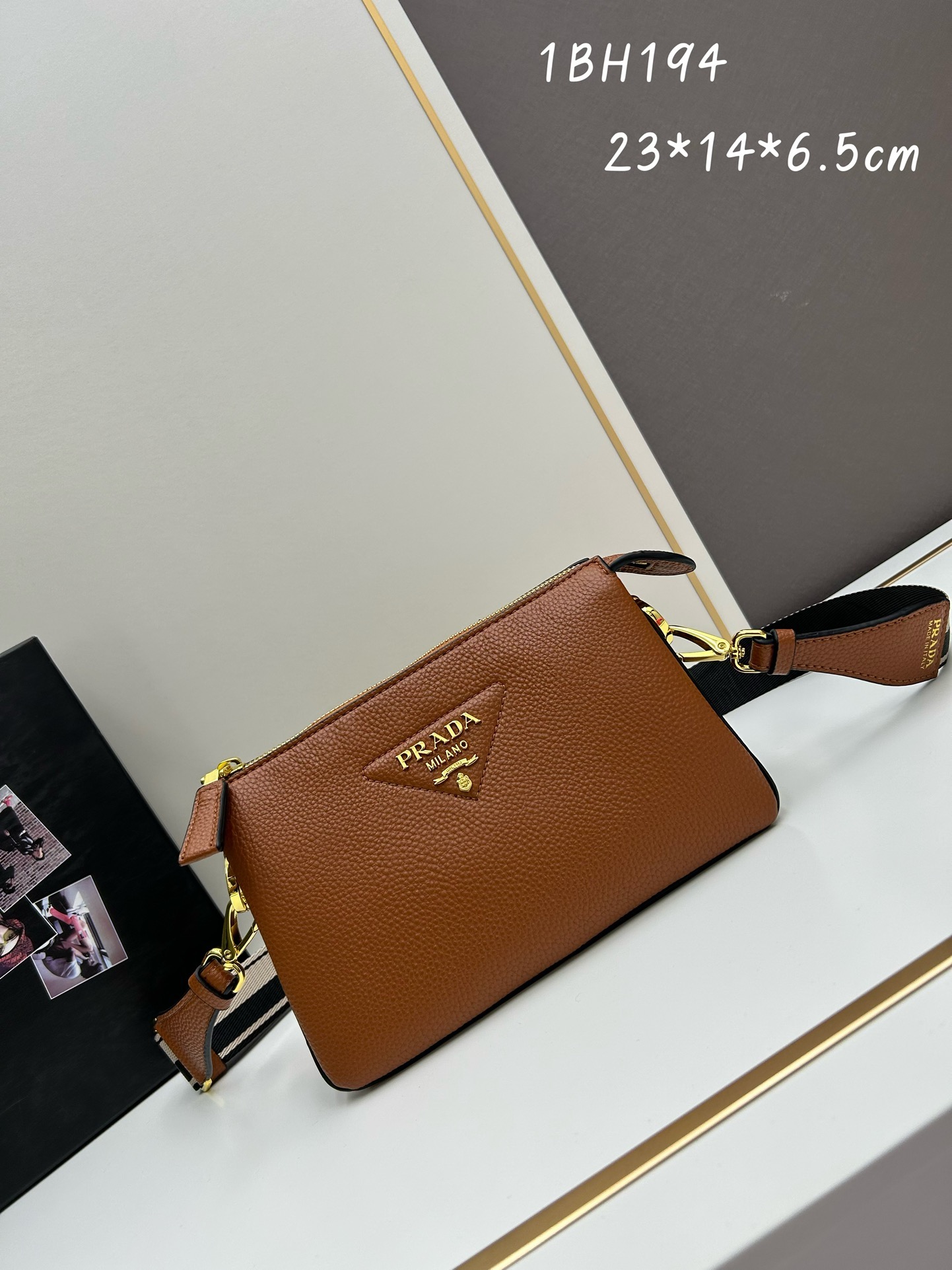 Prada black leather tote Bag