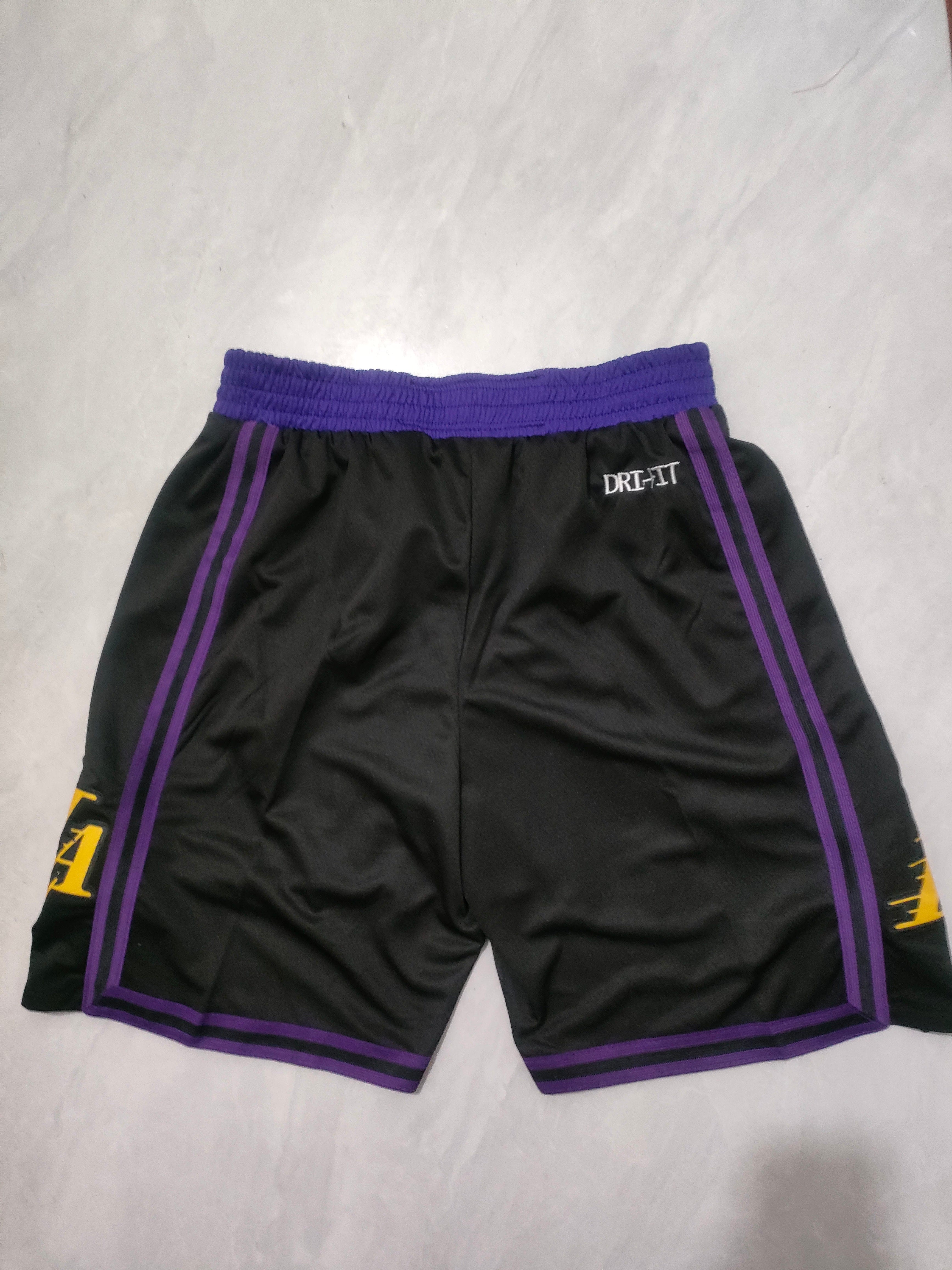 Los Angeles Lakers Black 24 City Edition Shorts