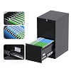 AOBABO 3 Drawer Metal Lateral File Storage Cabinet,Letter/Legal/A4 Size Locking Steel Filing Storage Cabinet for Office,Black,Assembly Required