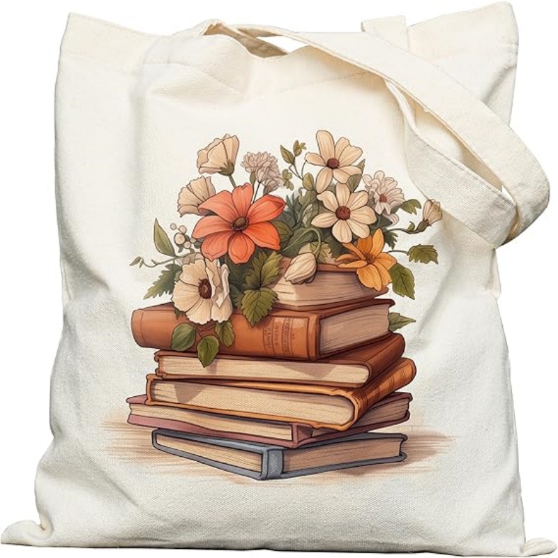 CANVORY Canvas Tote Bag with Aesthetic Prints