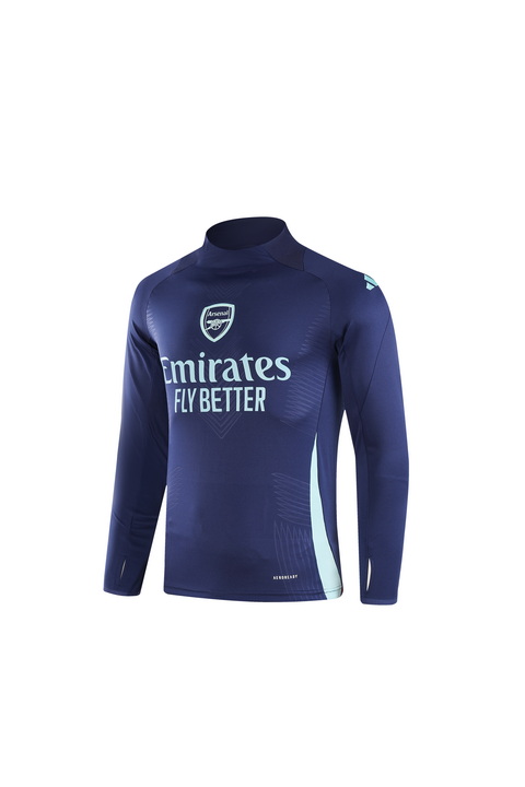 2024/2025 Arsenal Half-Pull Training Suit Royal Blue Football Shirt 1:1 Thai Quality