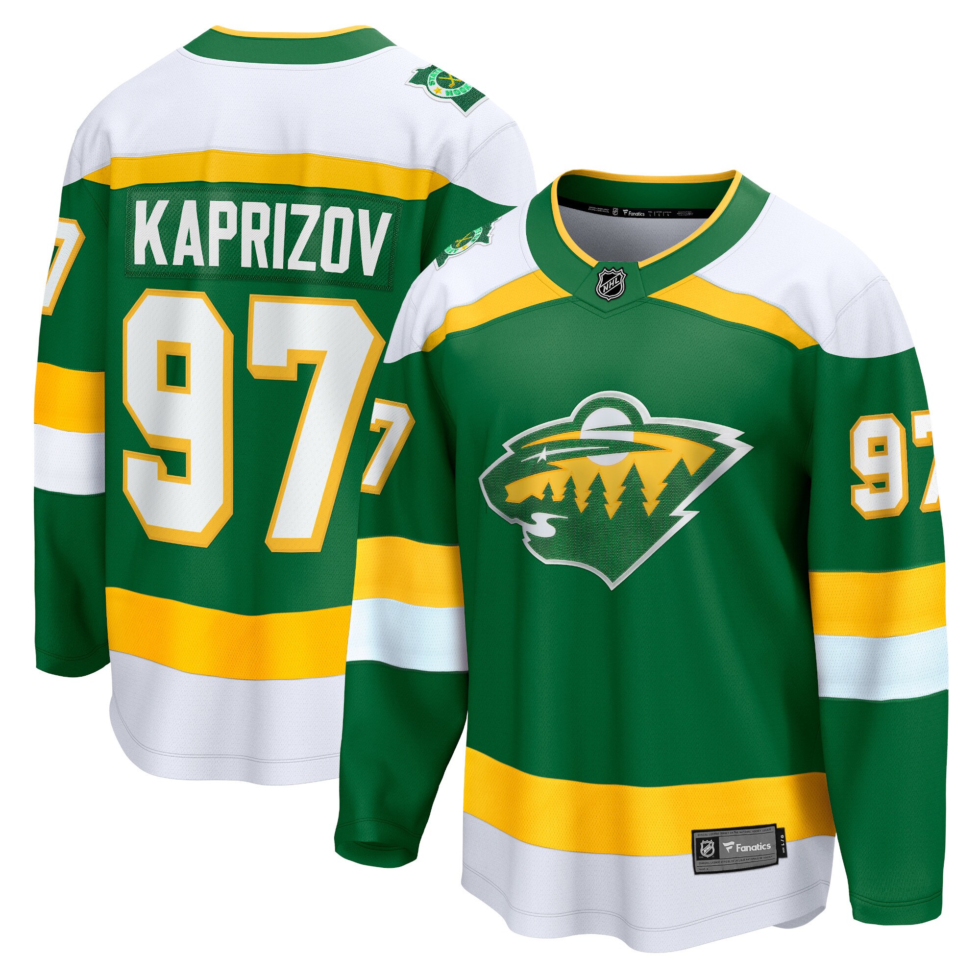 Kirill Kaprizov Minnesota Wild Fanatics Alternate Premier Breakaway   Jersey – Green