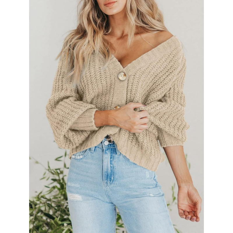 Women's Chunky Knit Open Front Sweater