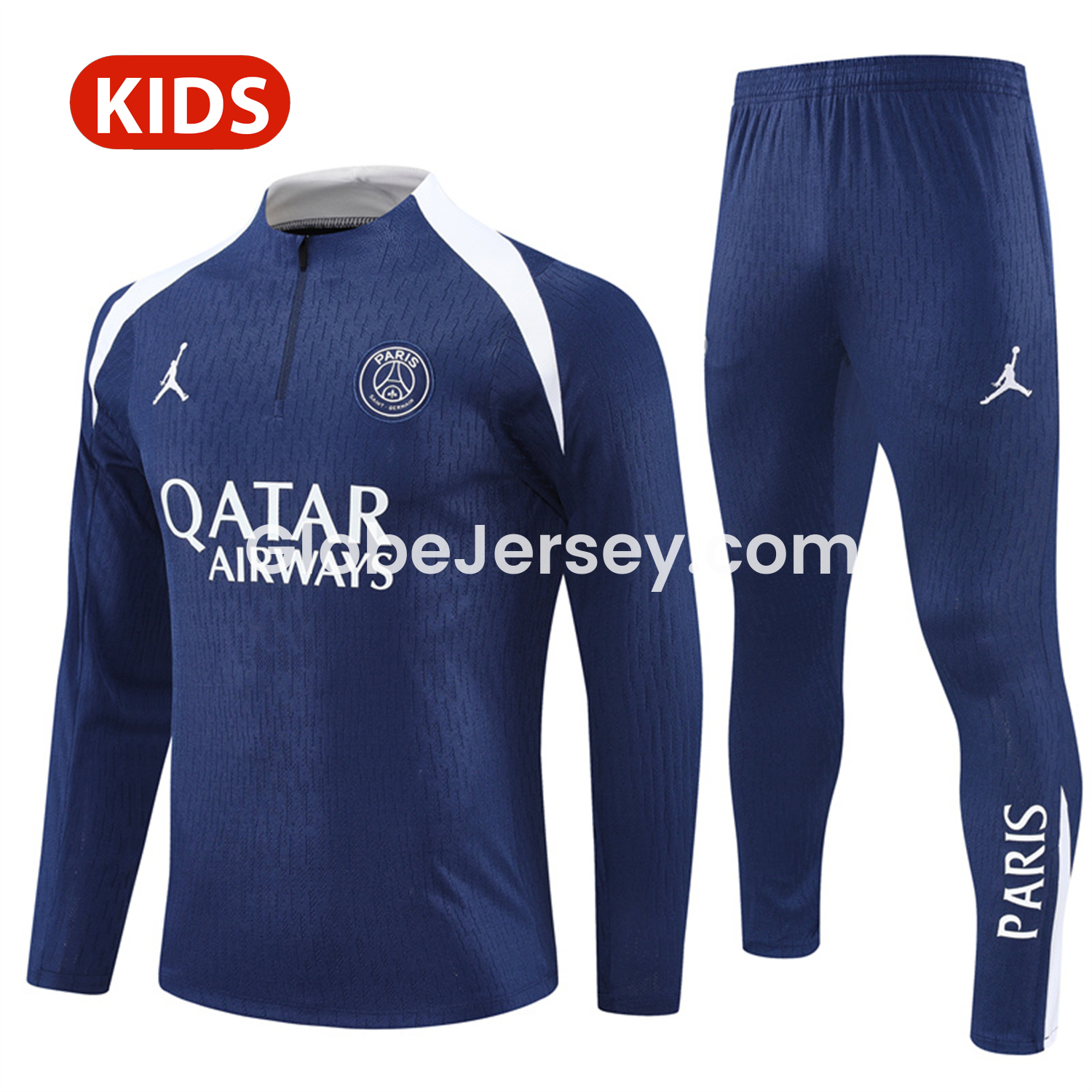 Paris Saint-Germain PSG 25-26 Kid Long Sleeves Training Set - Royal Blue Top & Royal Blue Pants