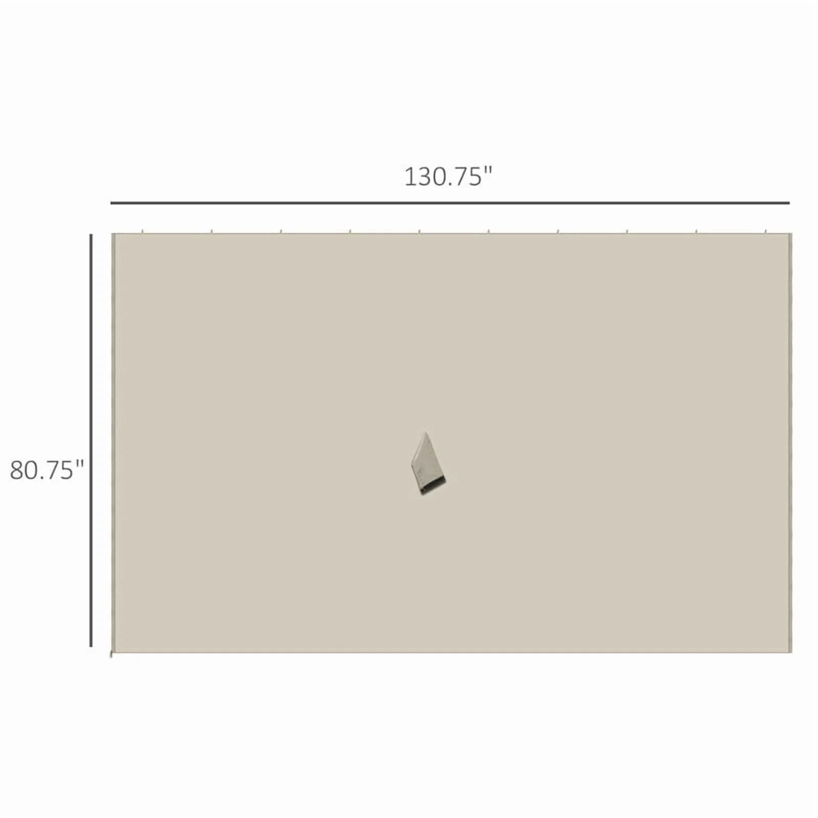 Outsunny 10' x 12' Gazebo Sidewall Set with 4 Panels, Hooks/C-Rings Included for Pergolas & Cabanas, Beige On-Site