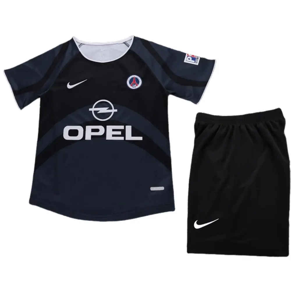 2001-02 Paris Saint-Germain Second Away Match Retro Children's Jersey Set - Fans Edition