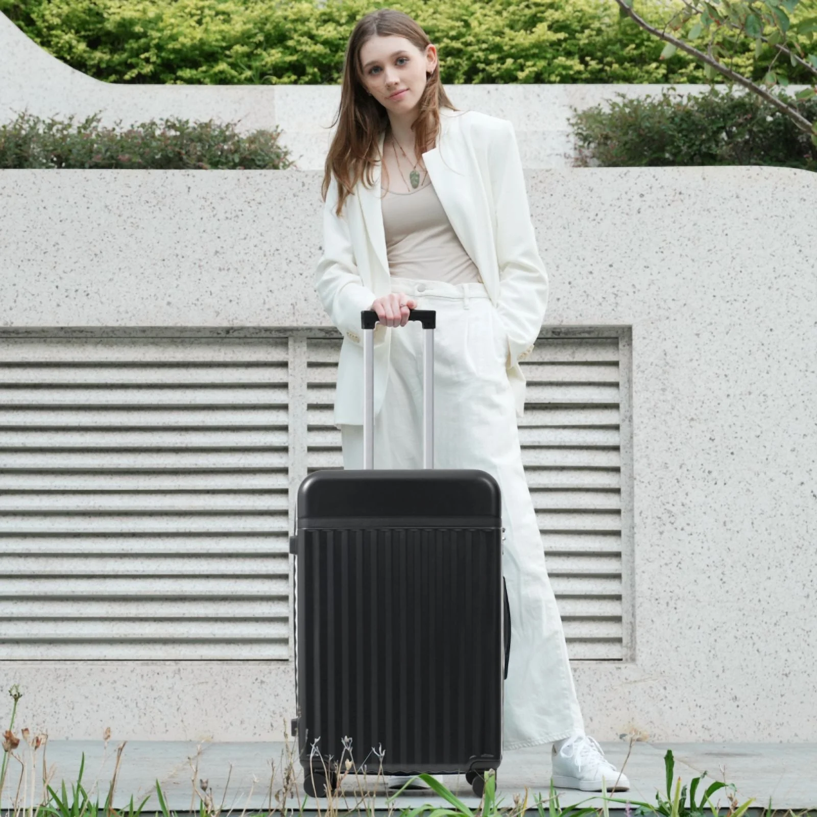 Front Opening Luggage Set 3 Piece, Hardside Carry on Suitcase with USB Port, Expandable Luggage with Handle Bag Spinner Wheels TSA Lock