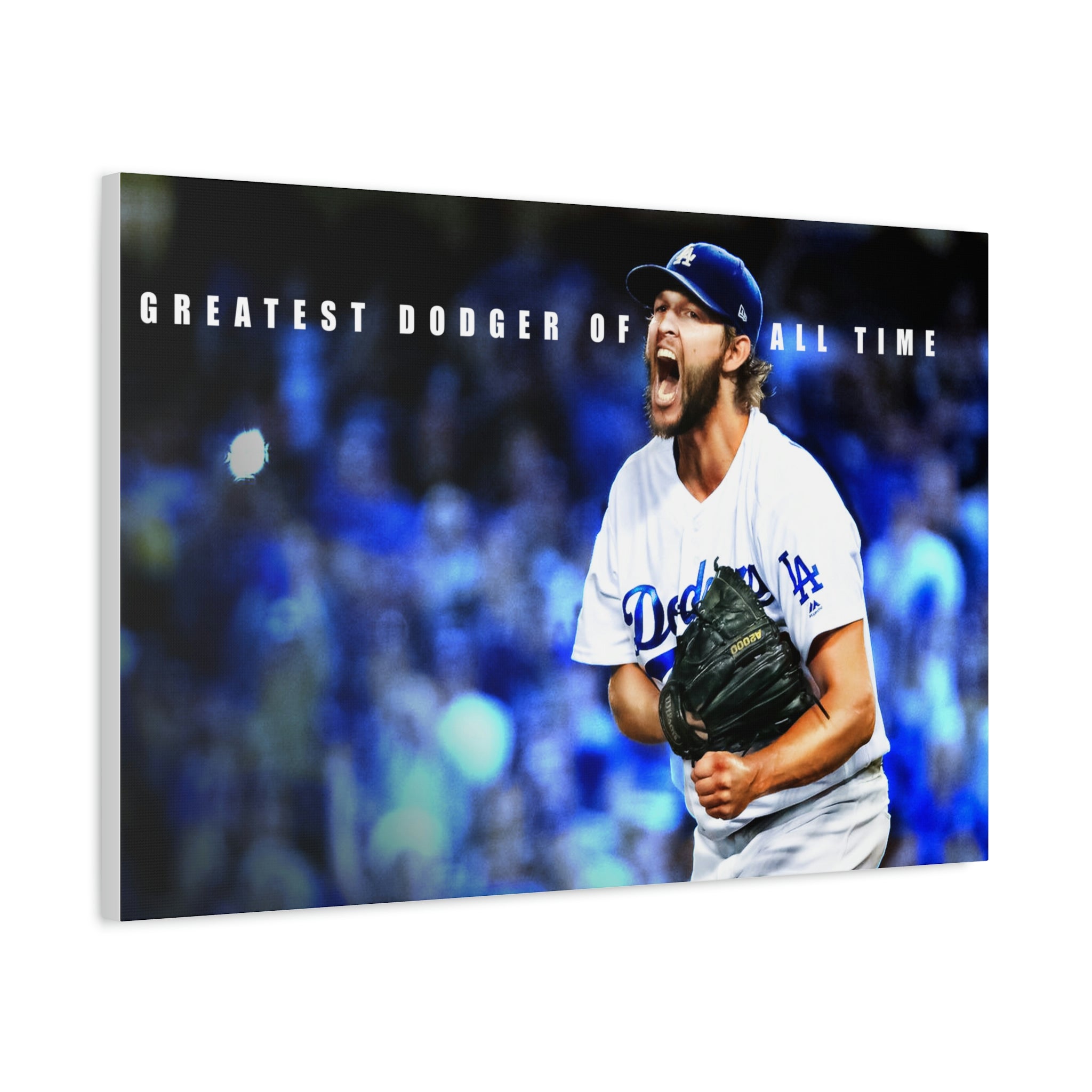 Clayton Kershaw Los Angeles Dodgers Greatest of All Time Premium Wall Art Canvas Wrap