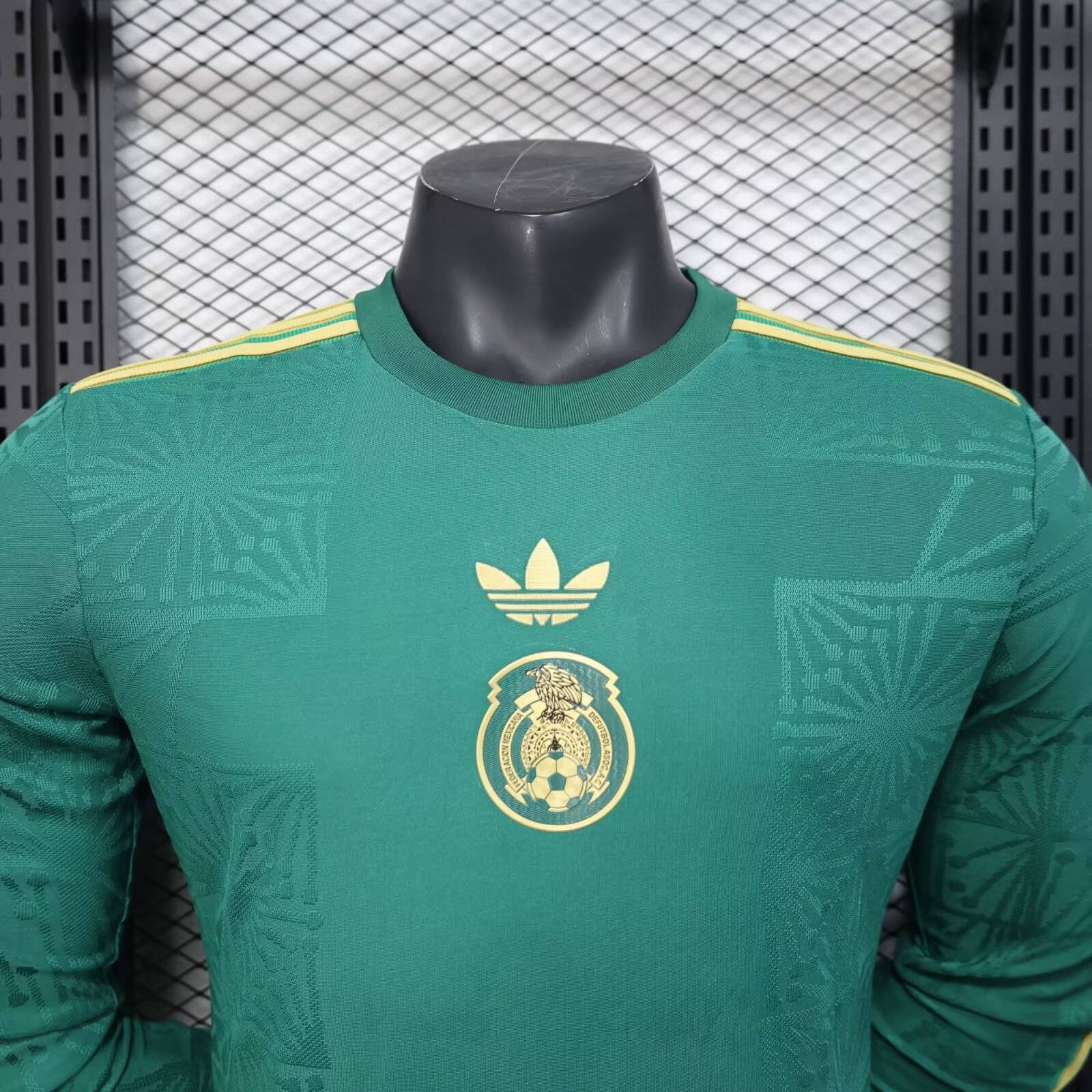 2025 Long Sleeve Player Version Mexico Special Edition Gold Cup Green Football Shirt 1:1 Thai Quality