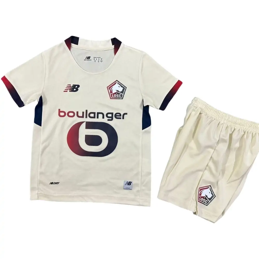 2025-26 Lille LOSC Away Kit - Short Sleeve Children's suit Fans Edition