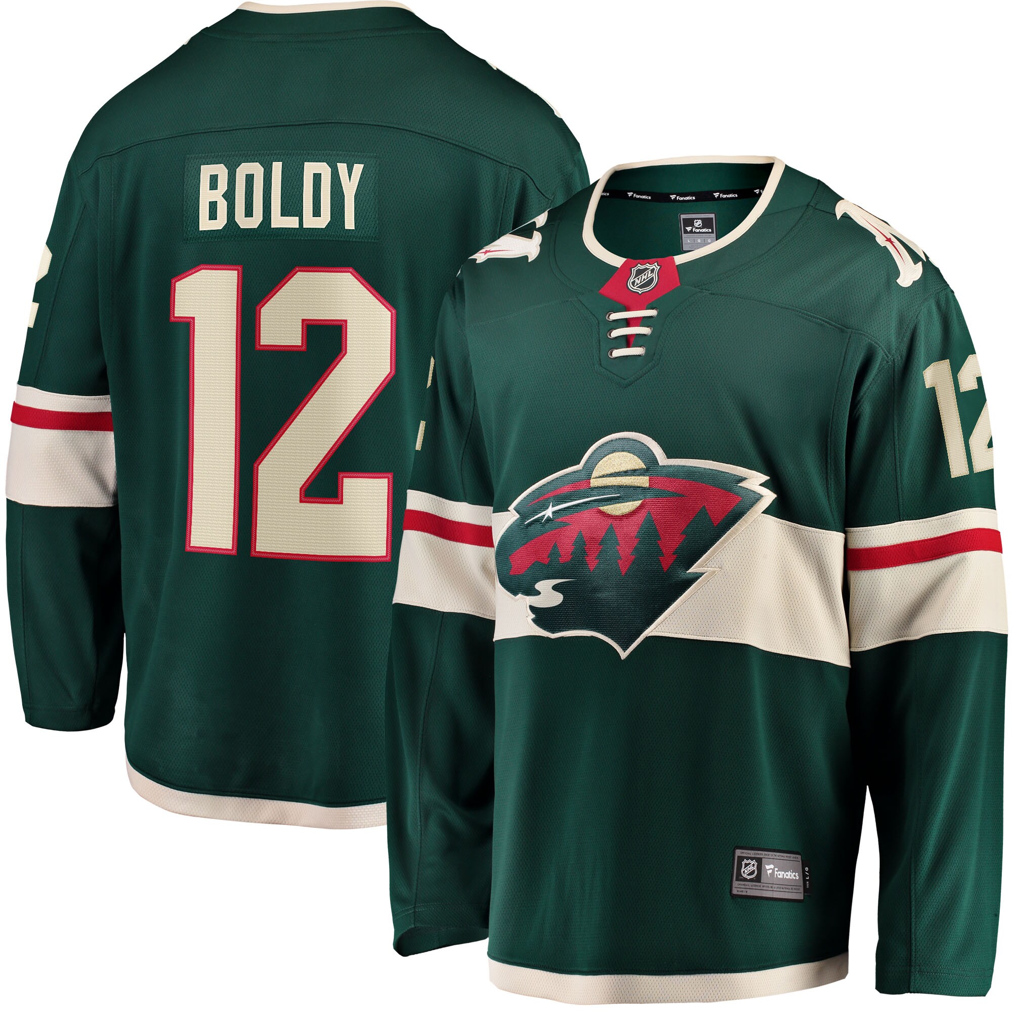 Matthew Boldy Minnesota Wild Fanatics Home Breakaway   Jersey – Green