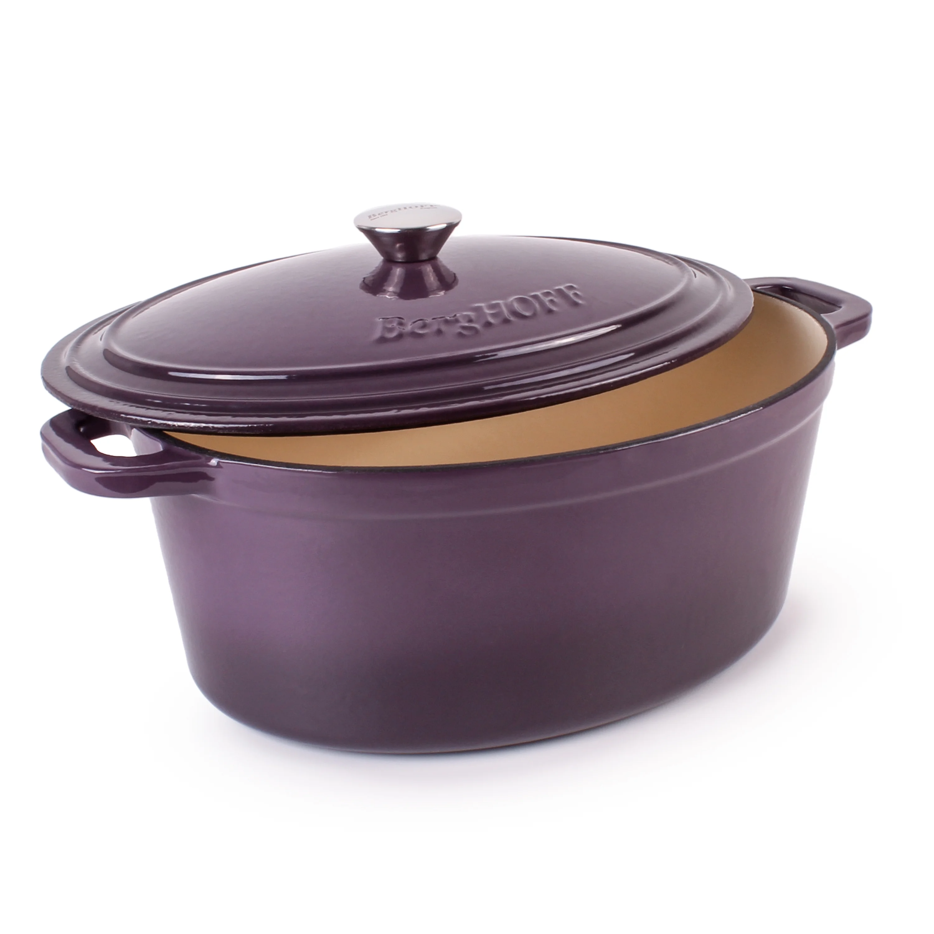 BergHOFF Neo 4Pc Cast Iron Set: 5qt. & 7qt. Covered Dutch Ovens, Green