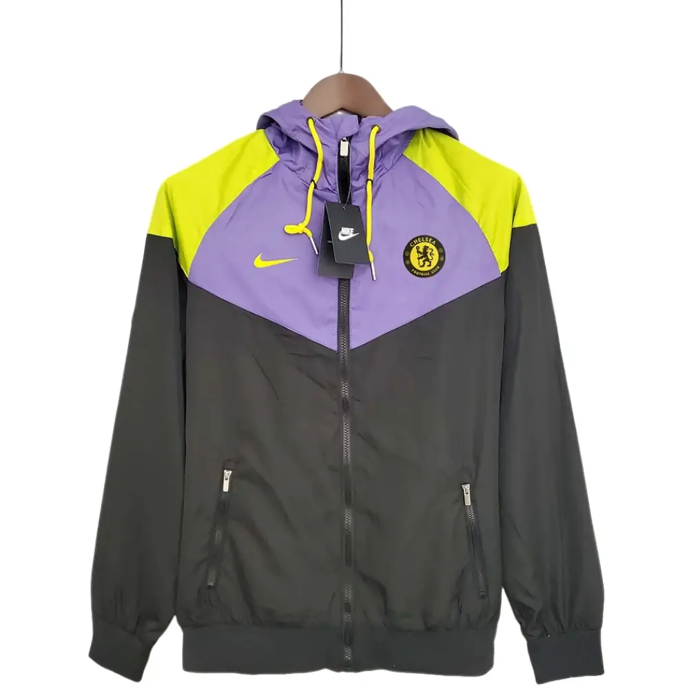 2023/2024 Chelsea Jersey Windbreaker Black and purple