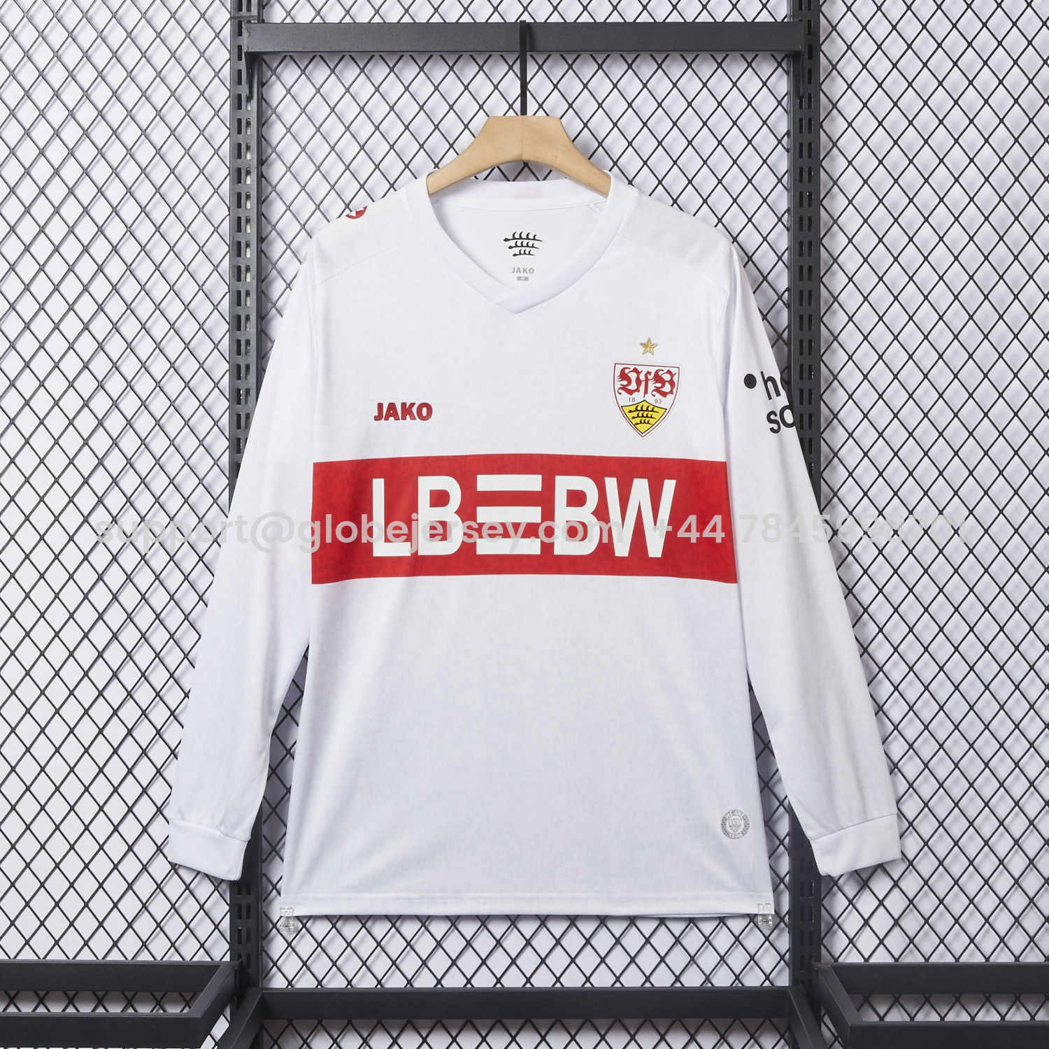 VfB Stuttgart 25-26 European Home Long Sleeves Jersey - Fans Version