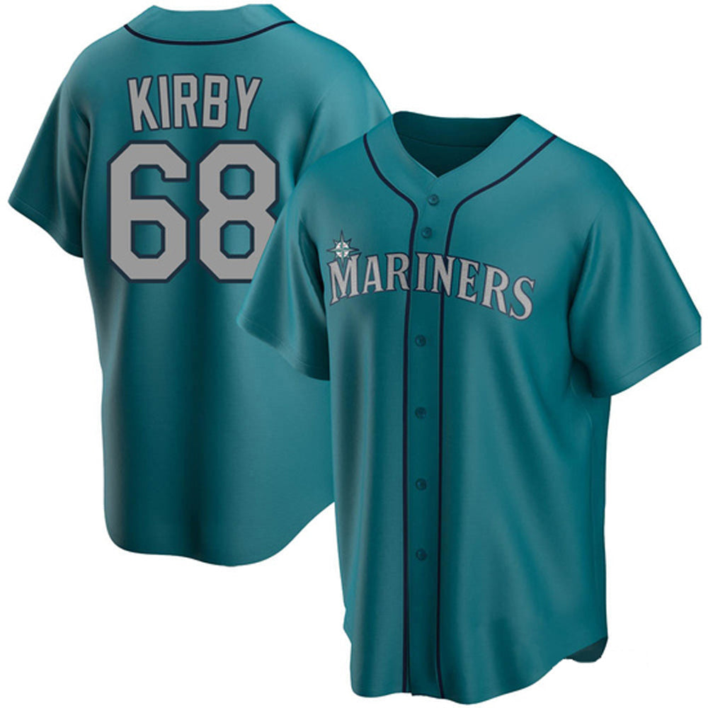 Men's Seattle Mariners George Kirby Cool Base Replica Alternate Jersey - Aqua