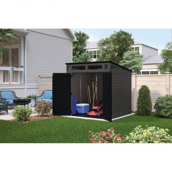 Modernist 7 ft. W x 7 ft. D Plastic Storage Shed