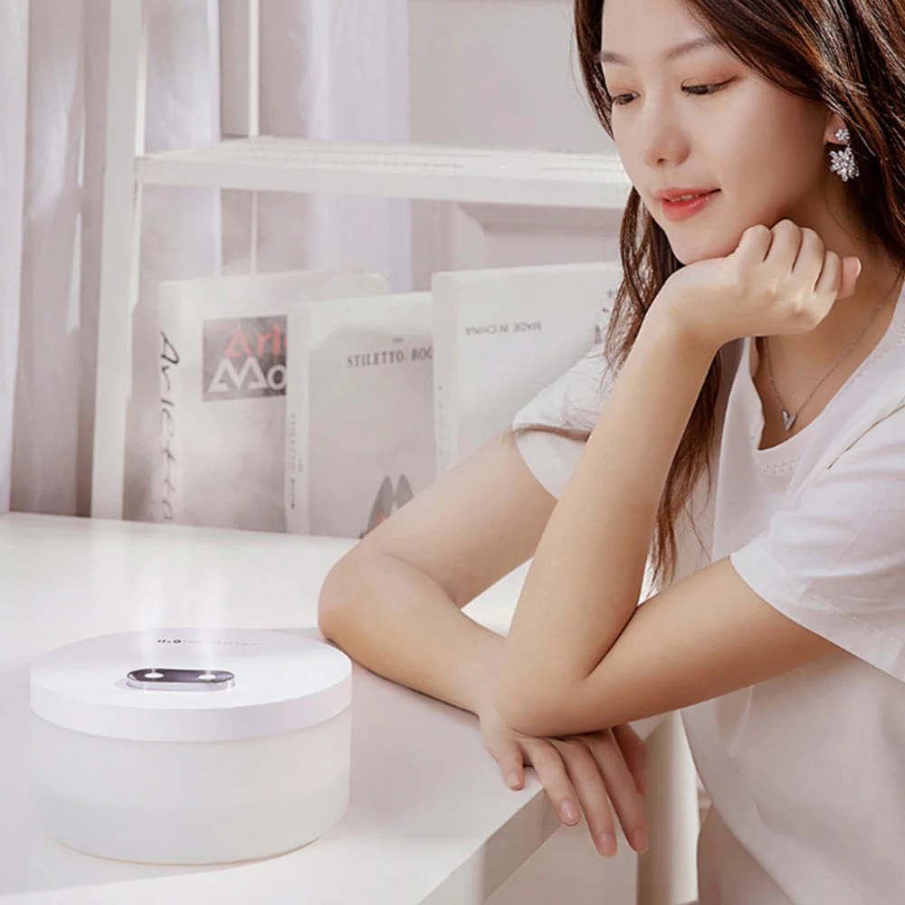 Cowin Cool Mist Humidifiers, 1000ML Humidifier for Bedroom Personal Desktop Cool Mist Maker Fogger 2 Mist Modes, Waterless Auto Shut-off, White