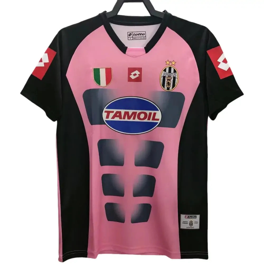 2002/2003 Juventus black and pink retro jersey