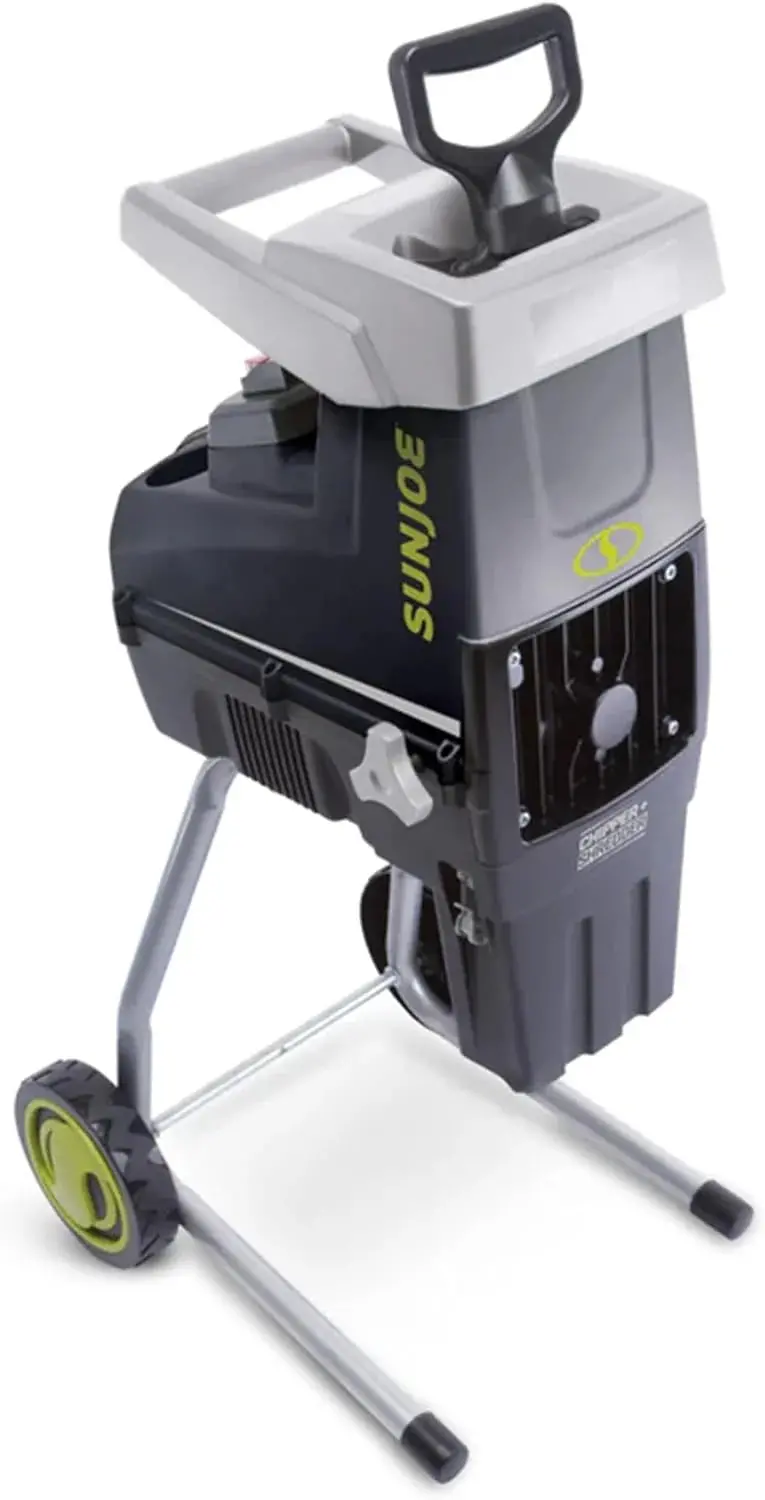 15-Amp Electric Wood Deburrer & Chopper – 1.7″ Max Cutting Diameter. Safety Hopper. Green Housing