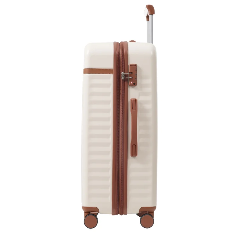 Front Opening Luggage Set 3 Piece, Hardside Carry on Suitcase with USB Port, Expandable Luggage with Handle Bag Spinner Wheels TSA Lock