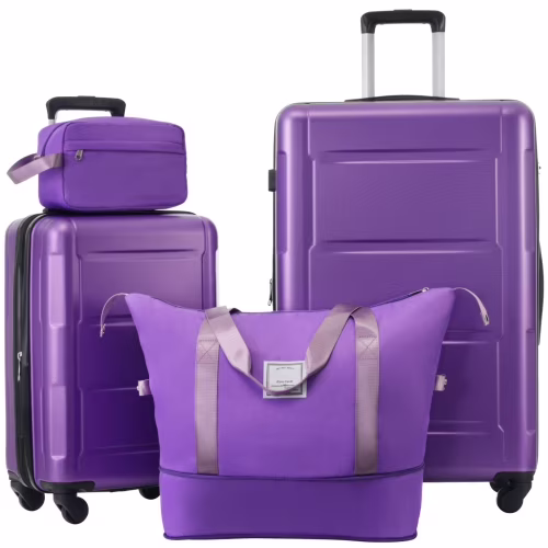 imerelez 2 Piece Luggage Set with Bags Expanable Spinner Wheels ABS Lightweight Suitcase with TSA Lock 20inch+28inch