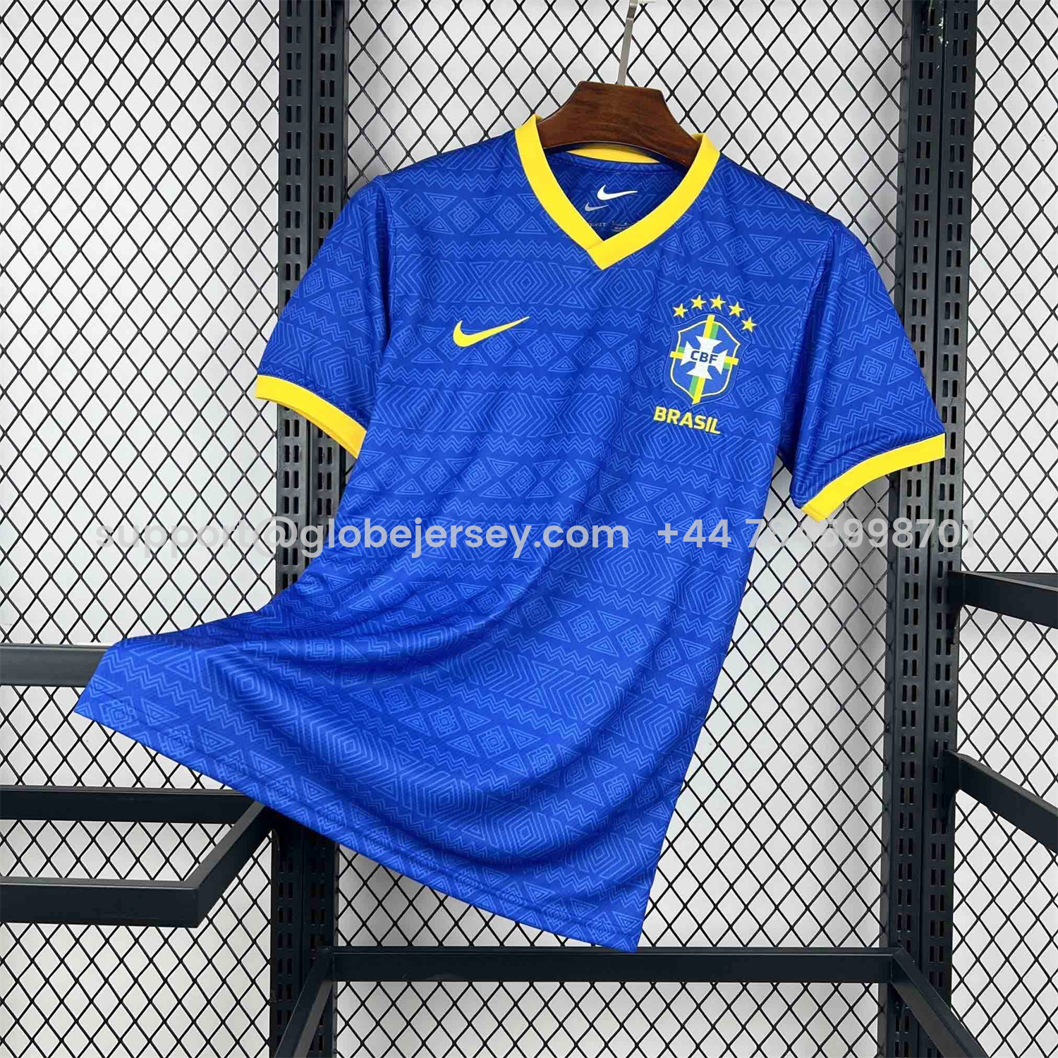 Brazil 2026 Diamond Texture Blue Special Jersey - Fans Version