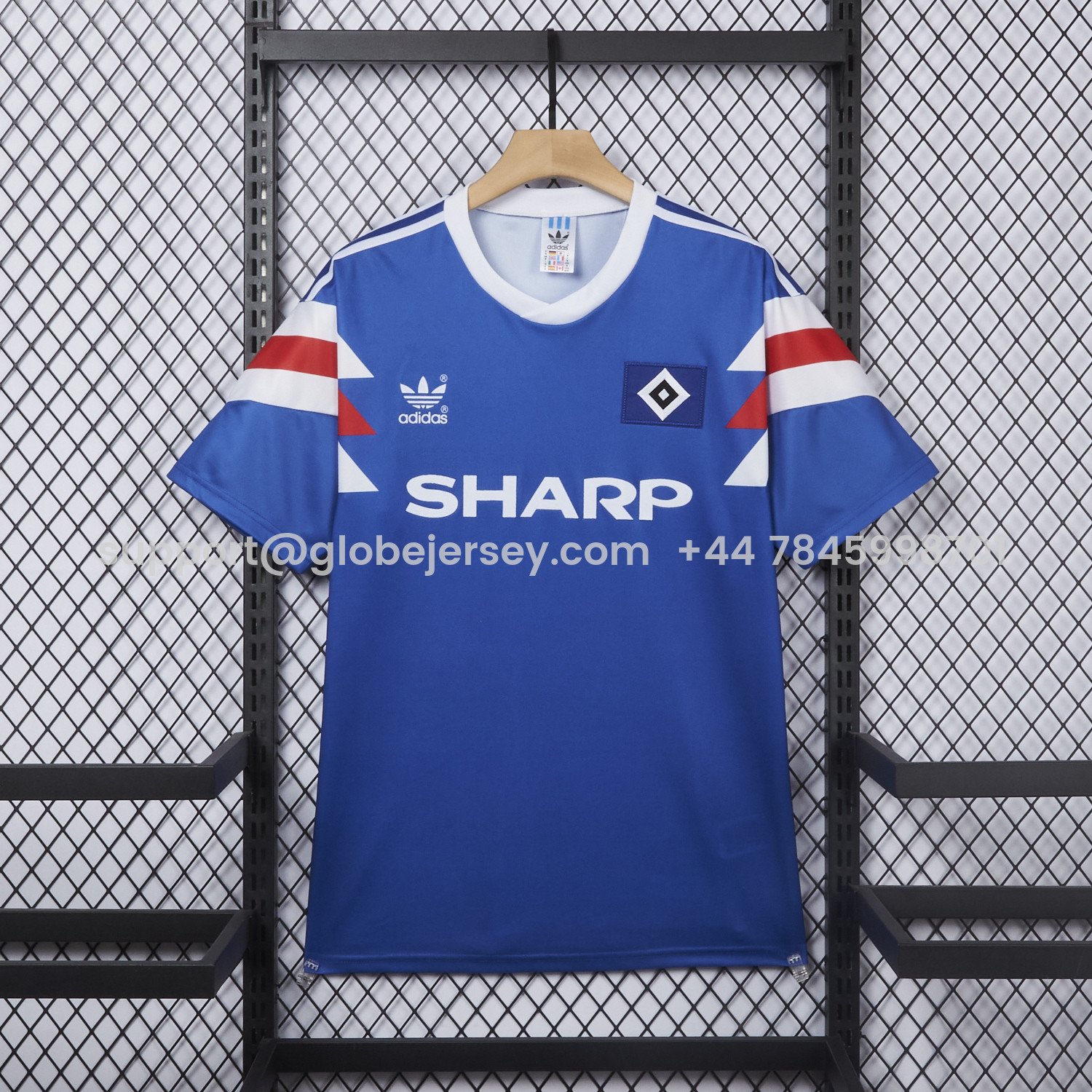 Retro Hamburger SV 1990-91 Away Blue Jersey