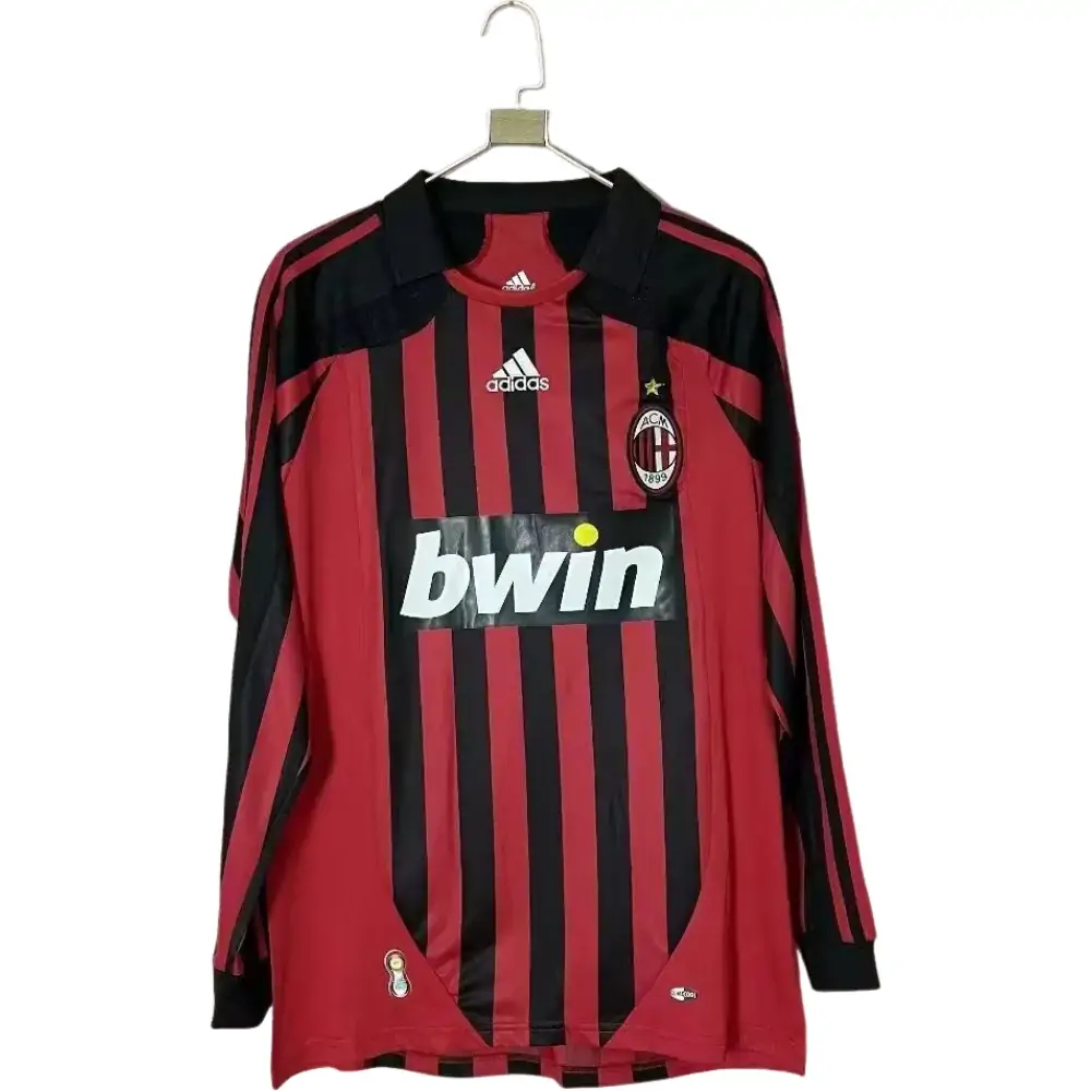 2007/08 AC Milan home long-sleeved retro jersey - fans edition