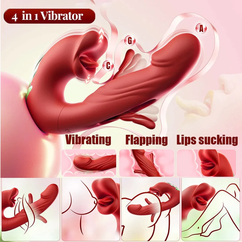 ❄️ Flash Sale 70% OFF 💋 2026 Upgraded Luvora™ 4-in-1 Flapping & Licking Vibrator