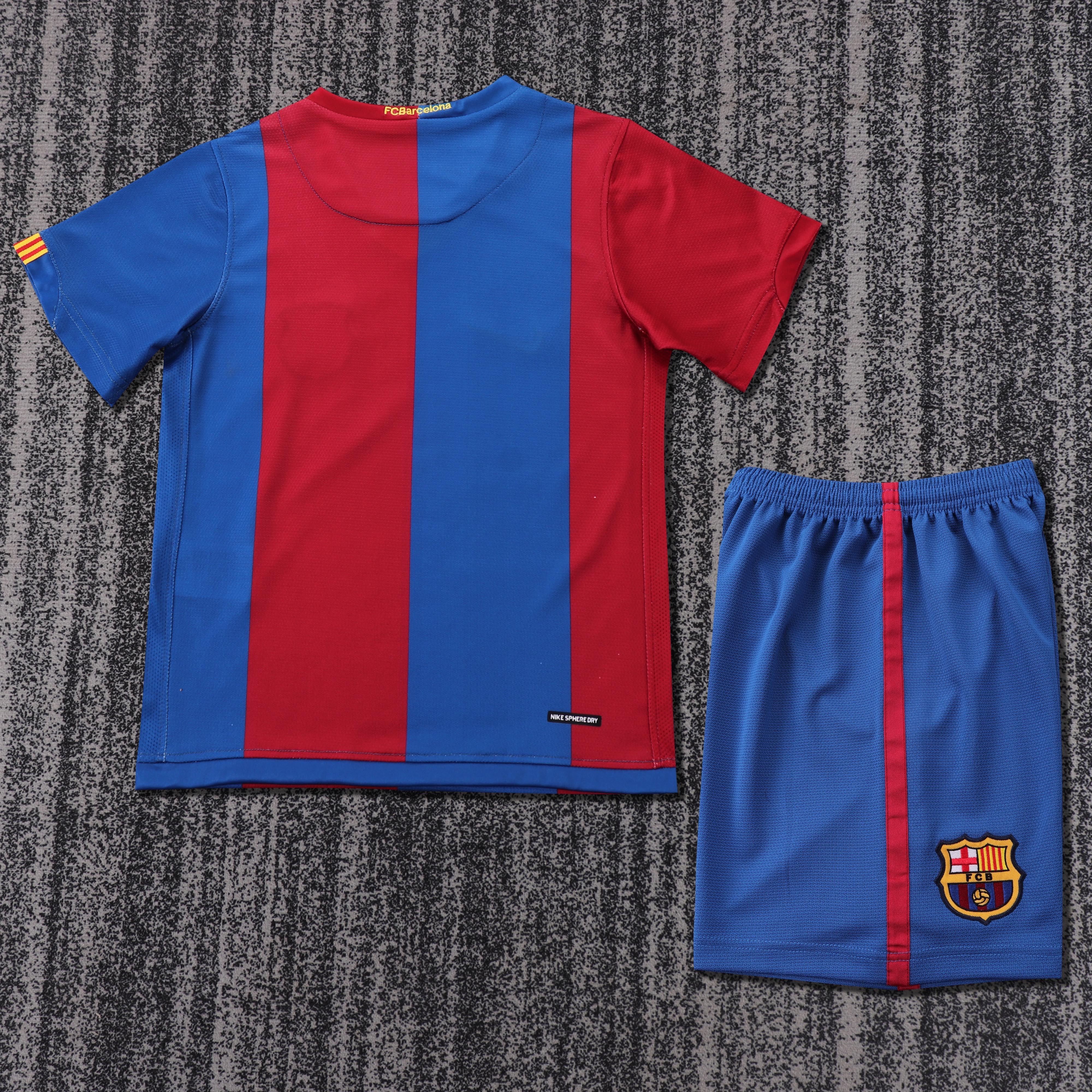 2006-07 Barcelona Home Retro Children's Jersey Set - Fans Edition