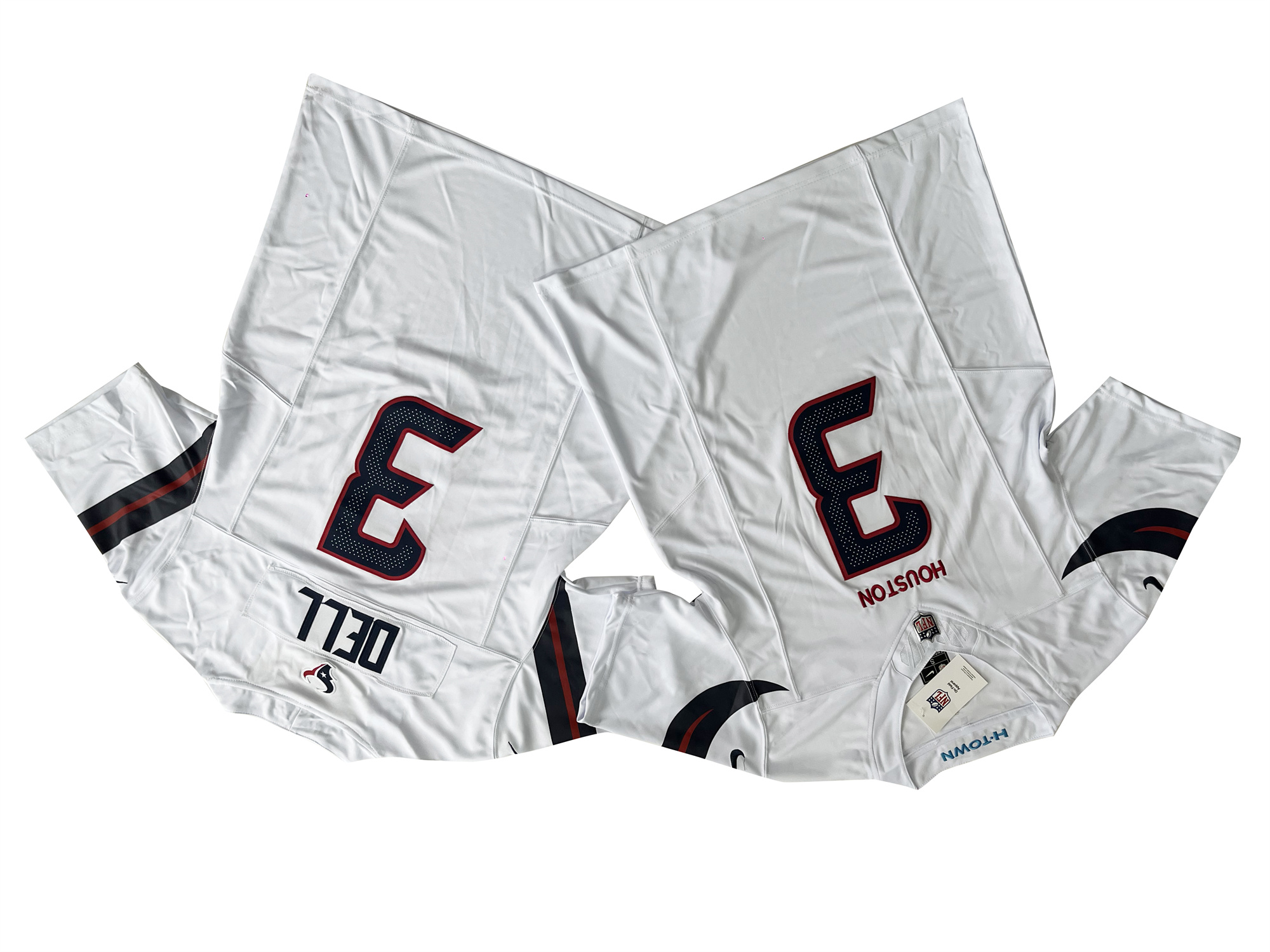 Men's Houston Texans Tank Dell White Vapor F.U.S.E. Limited Jersey.