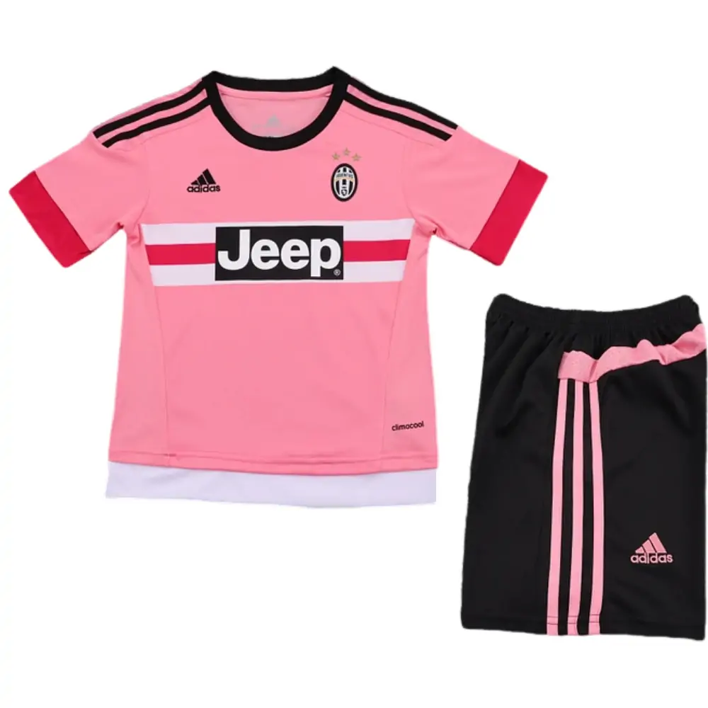 2015-16 Juventus Away Retro Children's Jersey Set - Fans Edition