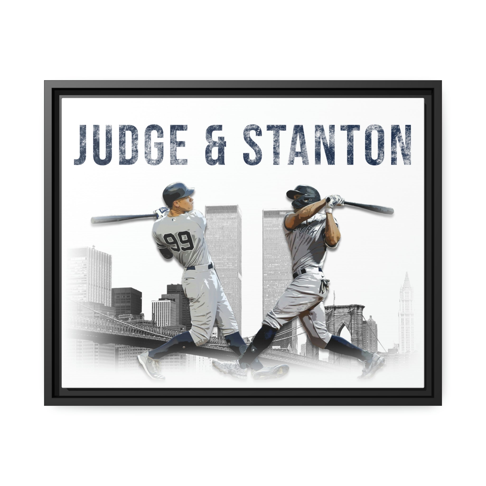Aaron Judge & Giancarlo Stanton New York Yankees Twin Towers Premium Wall Art Framed Canvas