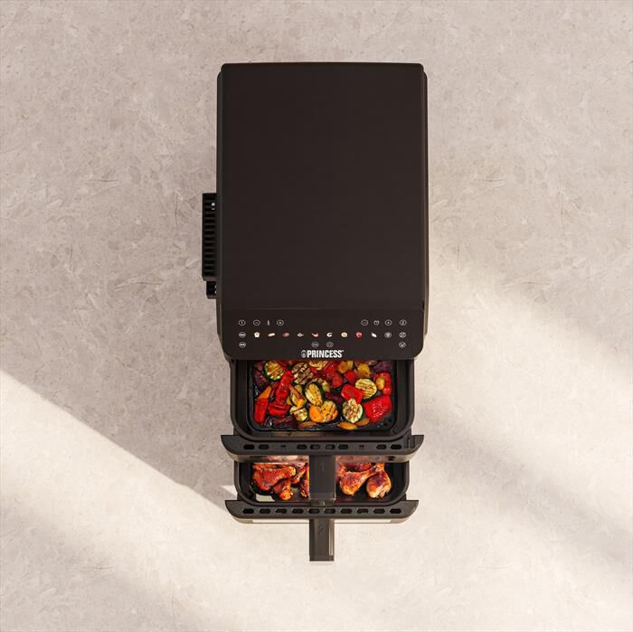 PRINCESS - Friggitrice ad aria DUAL VERTICAL-Nero