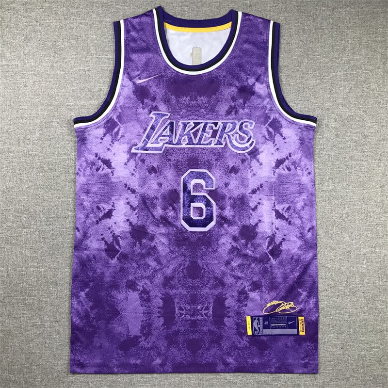 Lebron James LA Lakers Purple Jersey #6