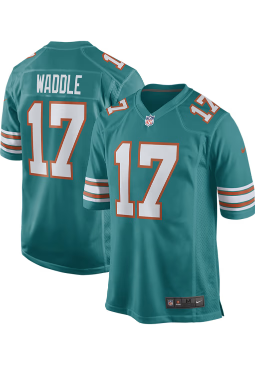 Miami Dolphins 17# Jaylen Waddle Nike Vapor F.U.S.E. Limited Jersey