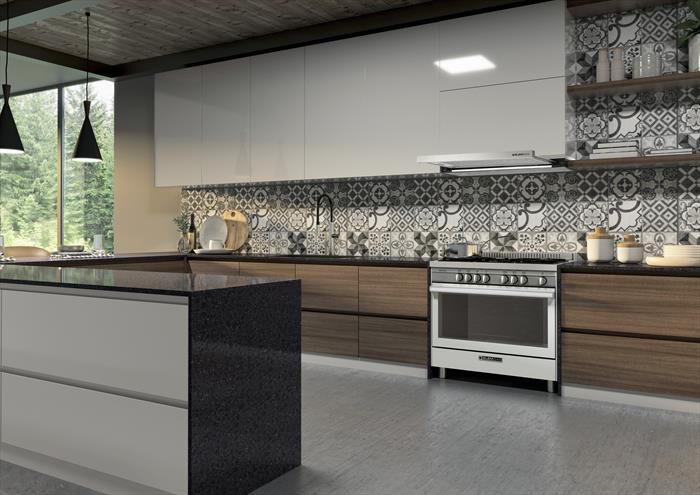 GLEM GAS - Cucina elettrica ST965MWH Classe A+-Bianco Farina