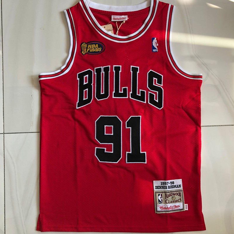 Bulls 91#AU dense red 97-98 championship