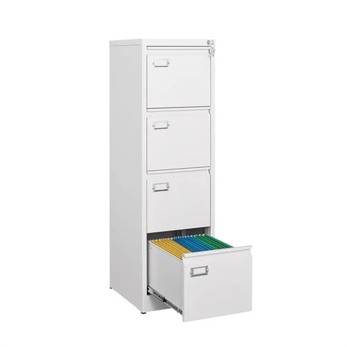 STANI 4 Drawer File Cabinet with Lock, Black Vertical Metal Filing Cabinets Home Office Storage File Cabinet for Hanging Files Folders Letter/Legal/A4 Size