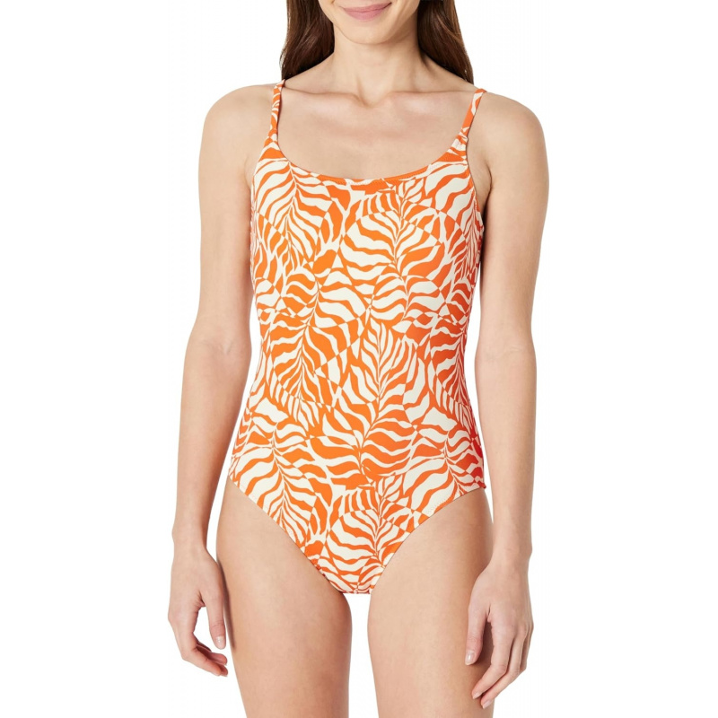 Women's Thin Strap One-Piece Swimsuit with Adjustable Straps