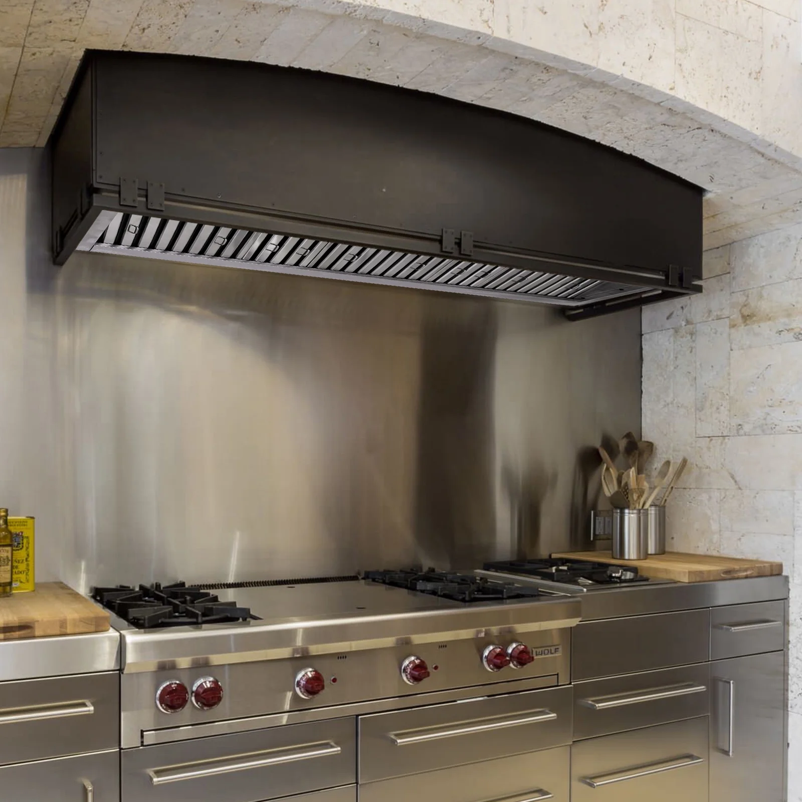Akicon 48 Inch Range Hood Insert, Stainless Steel 8