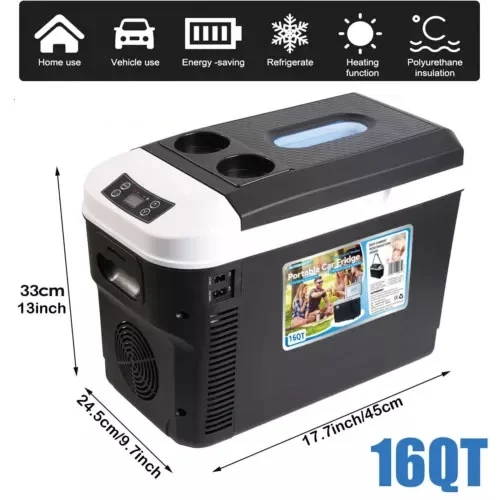CAMOTUSE NEW Portable Electric Cooler Warmer Truck Car Fridge Refrigerator Camp Mini Freezer