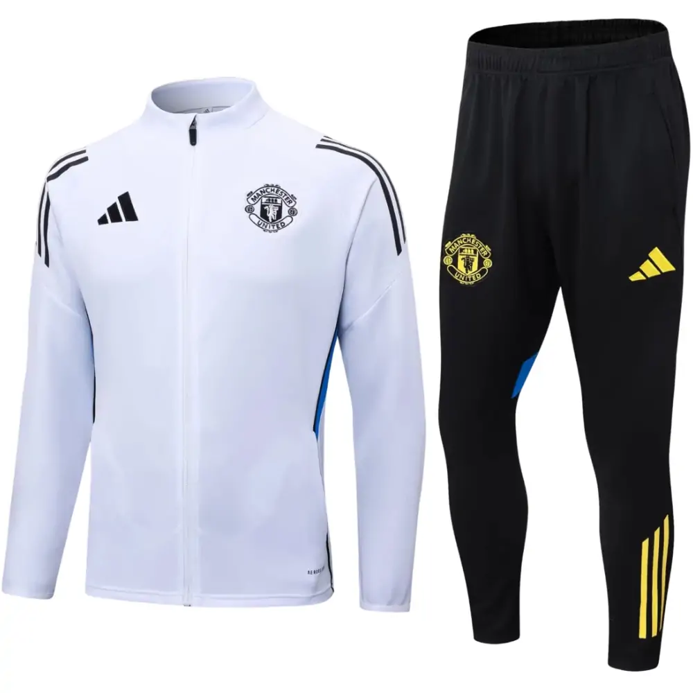 2025/26 Manchester United White Jacket Tracksuit