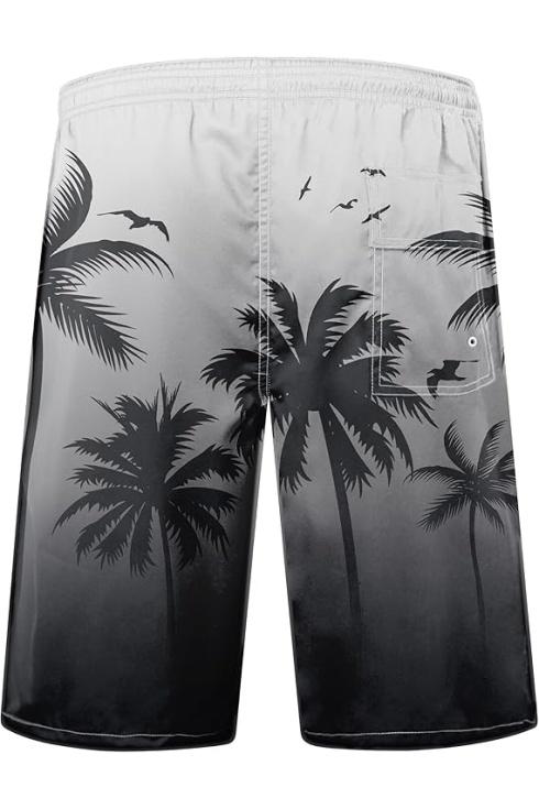 Mens Swim Trunks Quick Dry Board Shorts with Mesh Liner