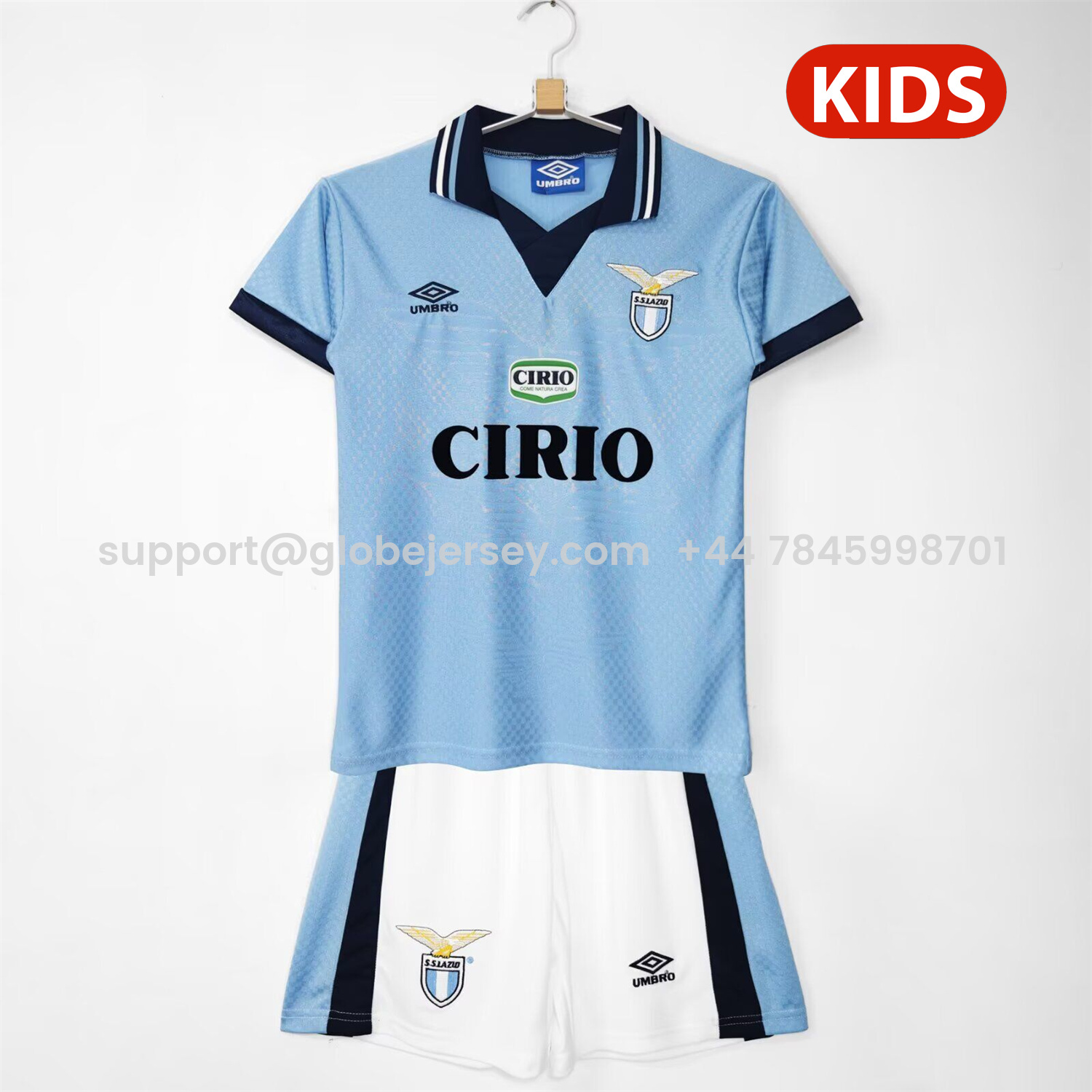 Retro Lazio 1996-97 Home Kids Kit