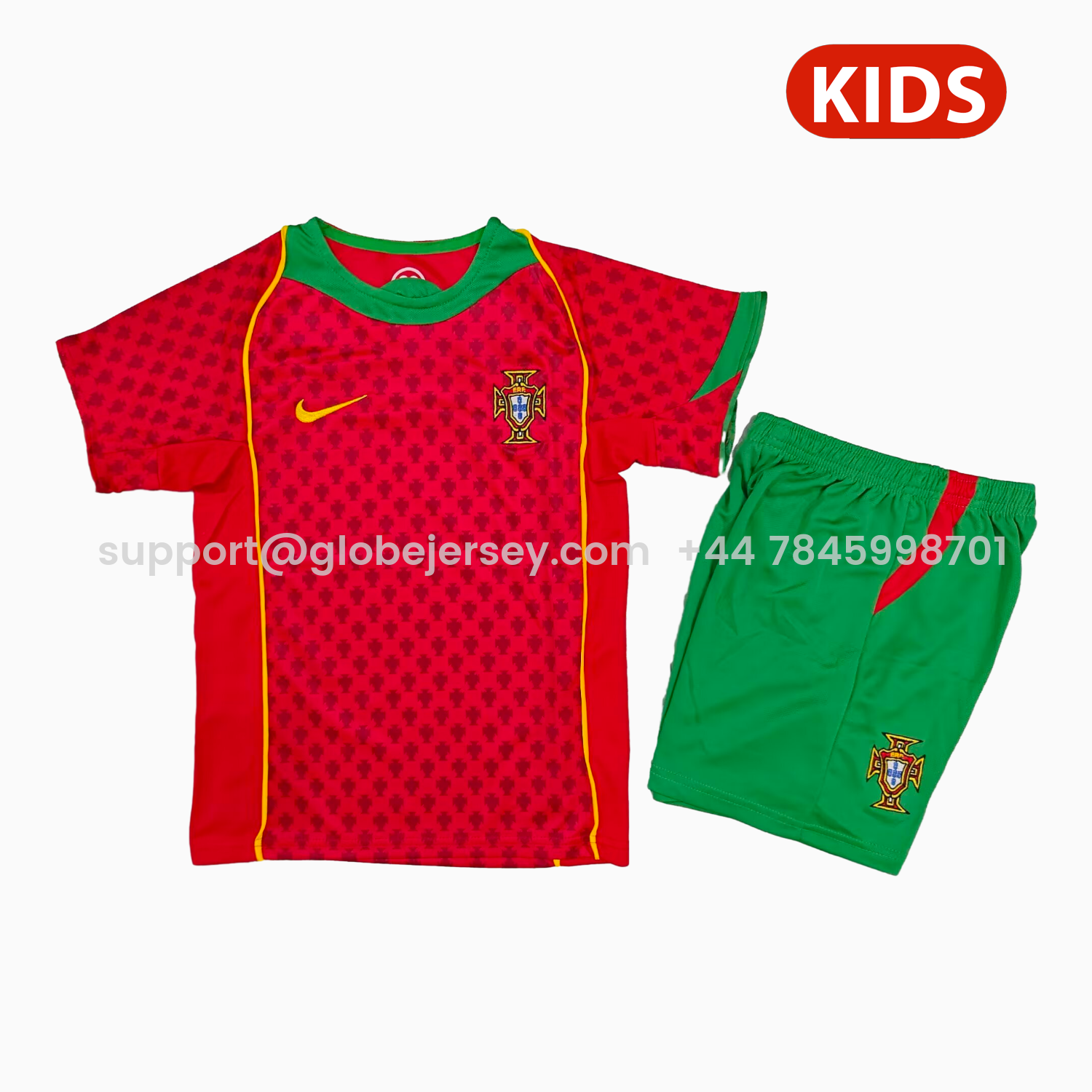 Retro Portugal 2004 Home Kids Kit