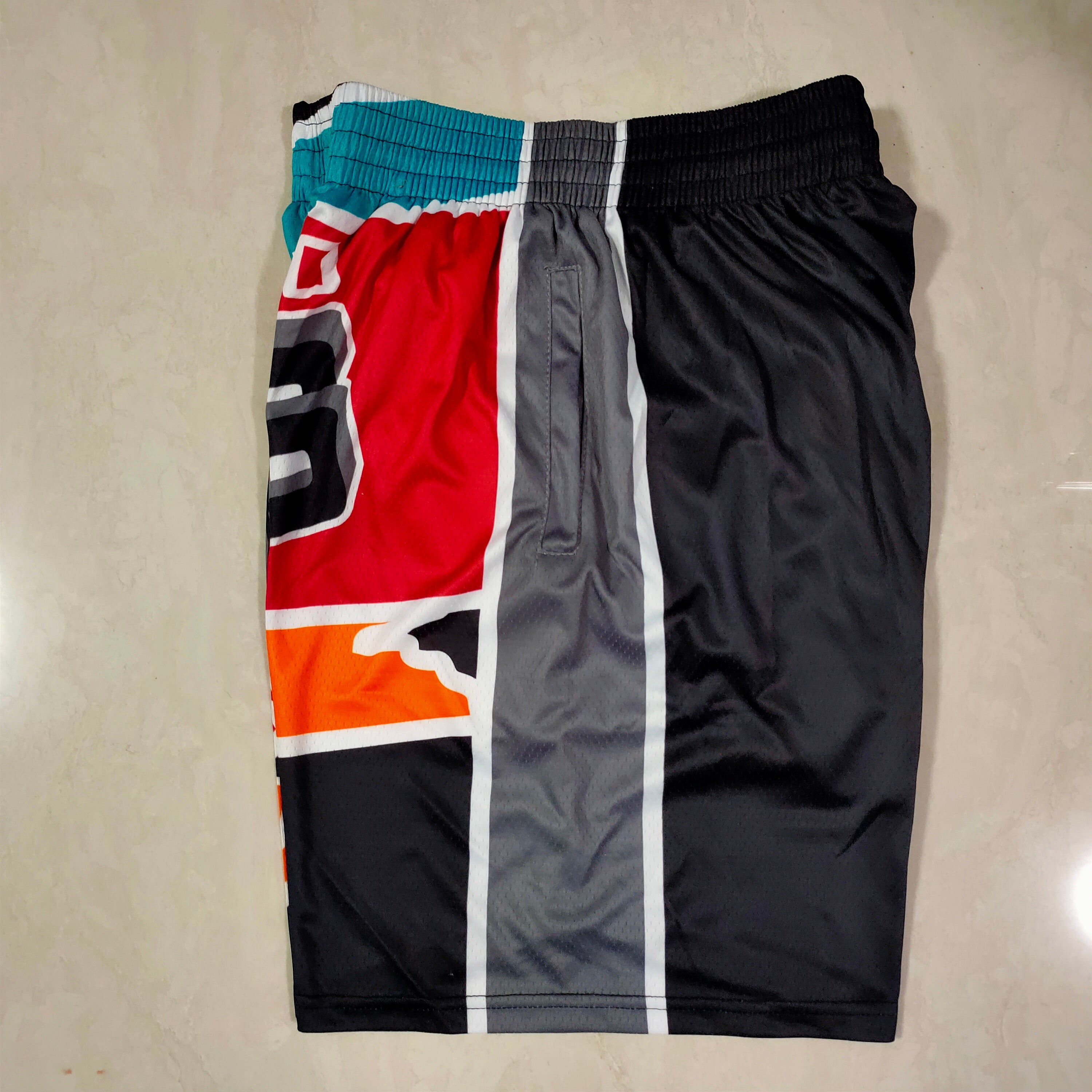 San Antonio Spurs black mitchell&ness pocket pants