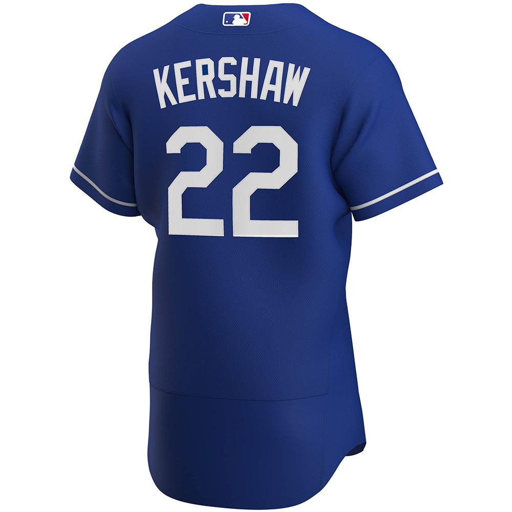 Mens Los Angeles Dodgers Clayton Kershaw Cool Base Replica Jersey Royal Blue