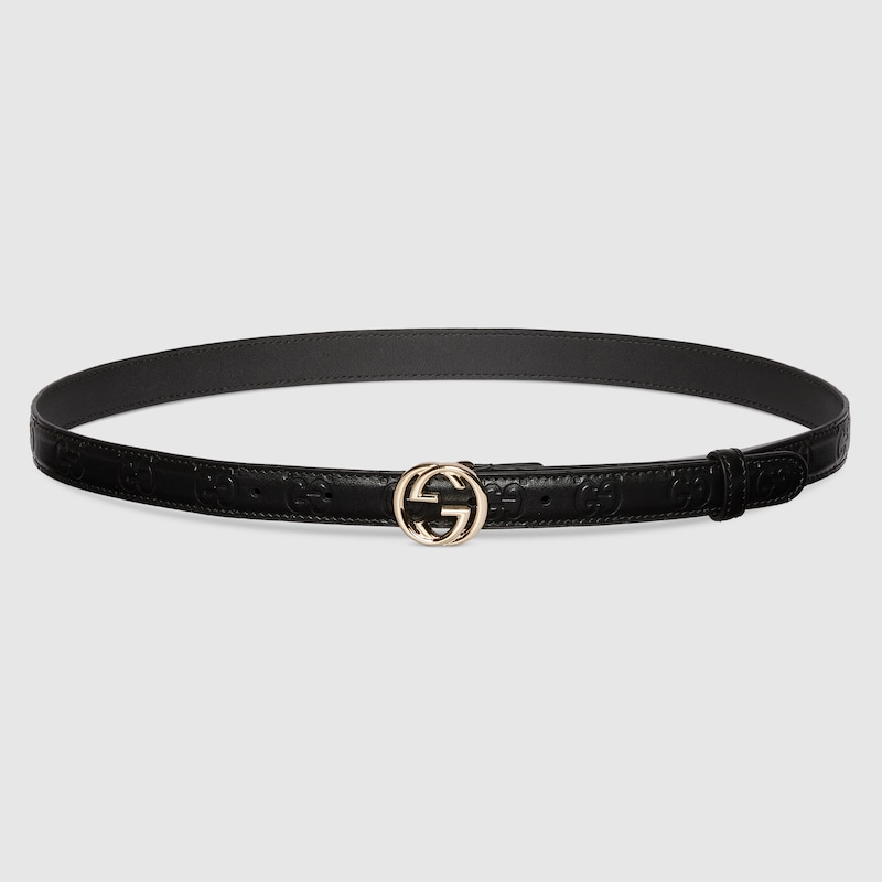 Belt with Interlocking G buckle